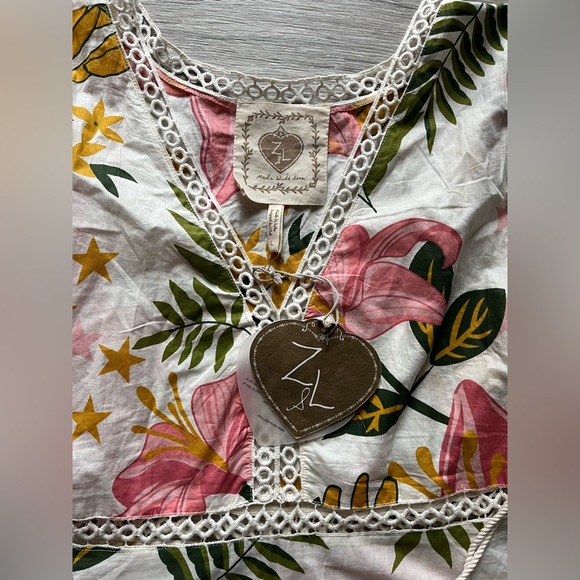 NWT gorgeous floral dress, 100%cotton! - Picture 6 of 9